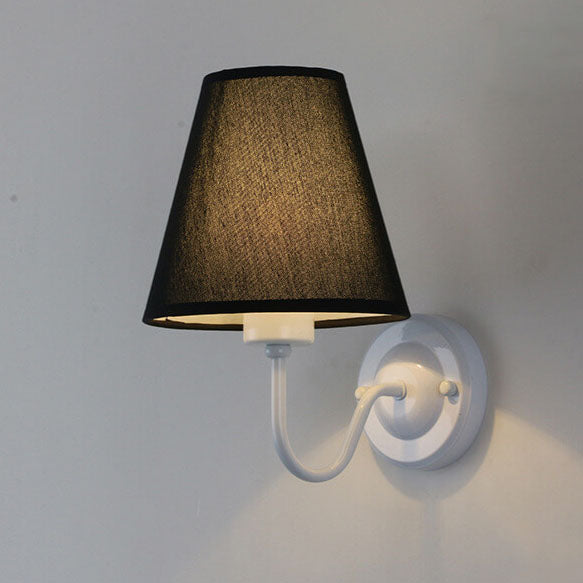 Fabric Bell Bend Arm Wall Lamp