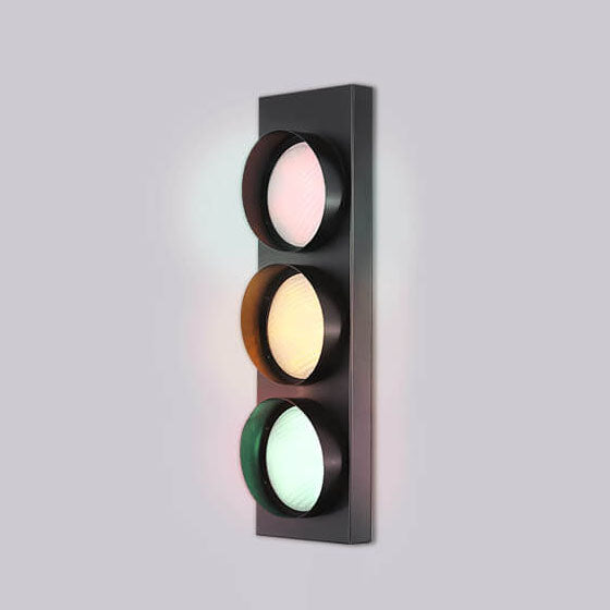 Traffic Metal 3-Light Wall Lamp