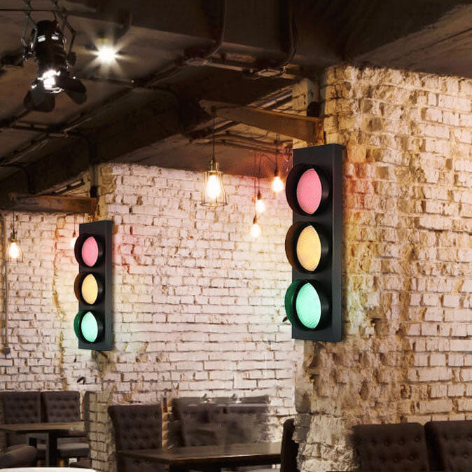 Traffic Metal 3-Light Wall Lamp