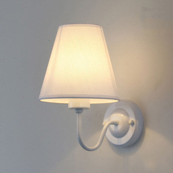 Fabric Bell Bend Arm Wall Lamp
