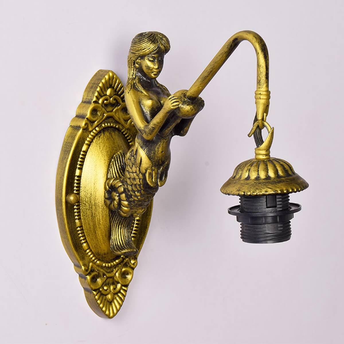 Arabian Mermaid Stained Glass Wall Lamp