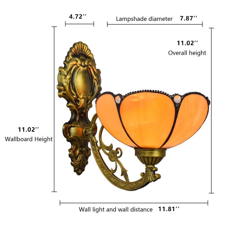 Sunflower Stained Glass Wall Lamp