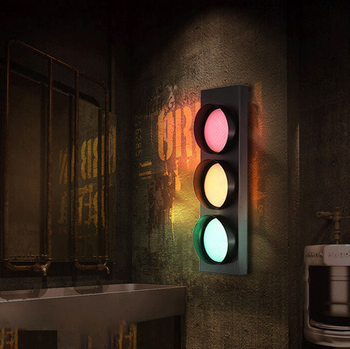 Traffic Metal 3-Light Wall Lamp