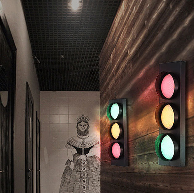 Traffic Metal 3-Light Wall Lamp