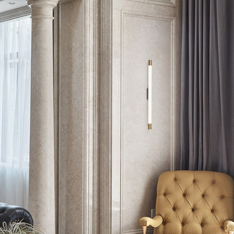 Cylinder Linear Aluminum Mirror Wall Lamp
