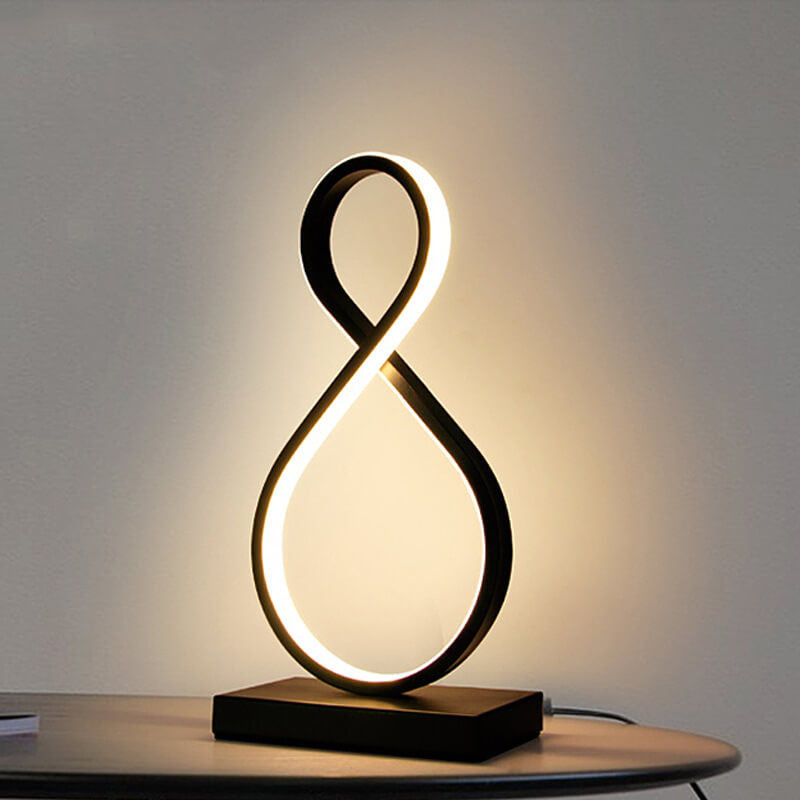 Bending Line Spiral Shape Table Lamp