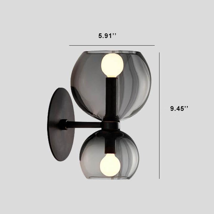 Bowl Shaped 2-Light Wall Lamp