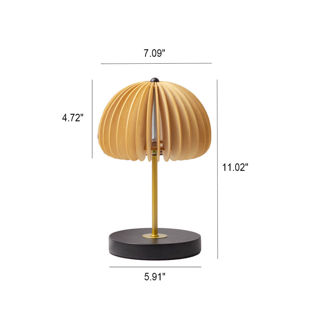 Zen Wood Dome Table Lamp