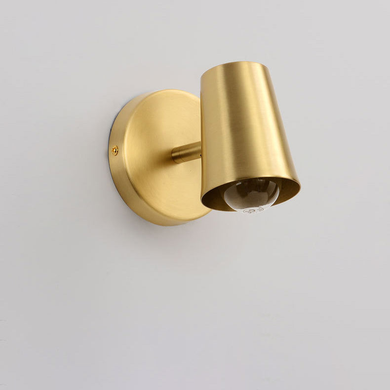 Full Copper Semi-Conical Vanity 2-Light Wall Lamp