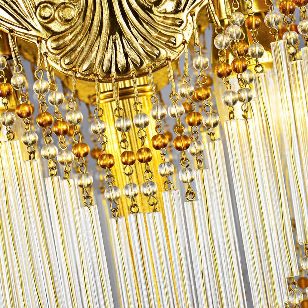 Brass Crystal Tassel Table Lamp