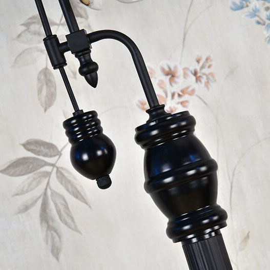 Iron Flower Bud Glass Floor Lamp