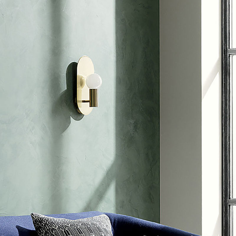 Iron Oval Ball Bedroom Wall Lamp