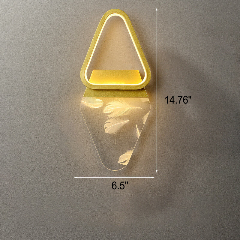 Feather Effect Acrylic Geometric Wall Lamp