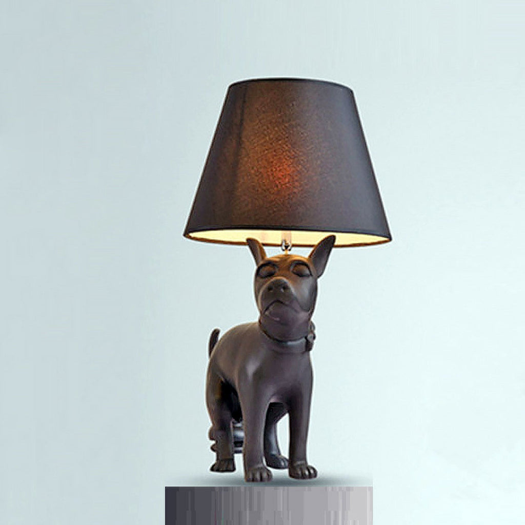 Dog Resin Table Lamp