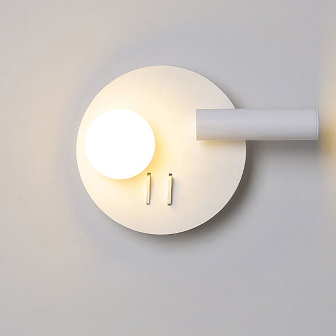 Round/Square Acrylic Iron Reading Wall Lamp