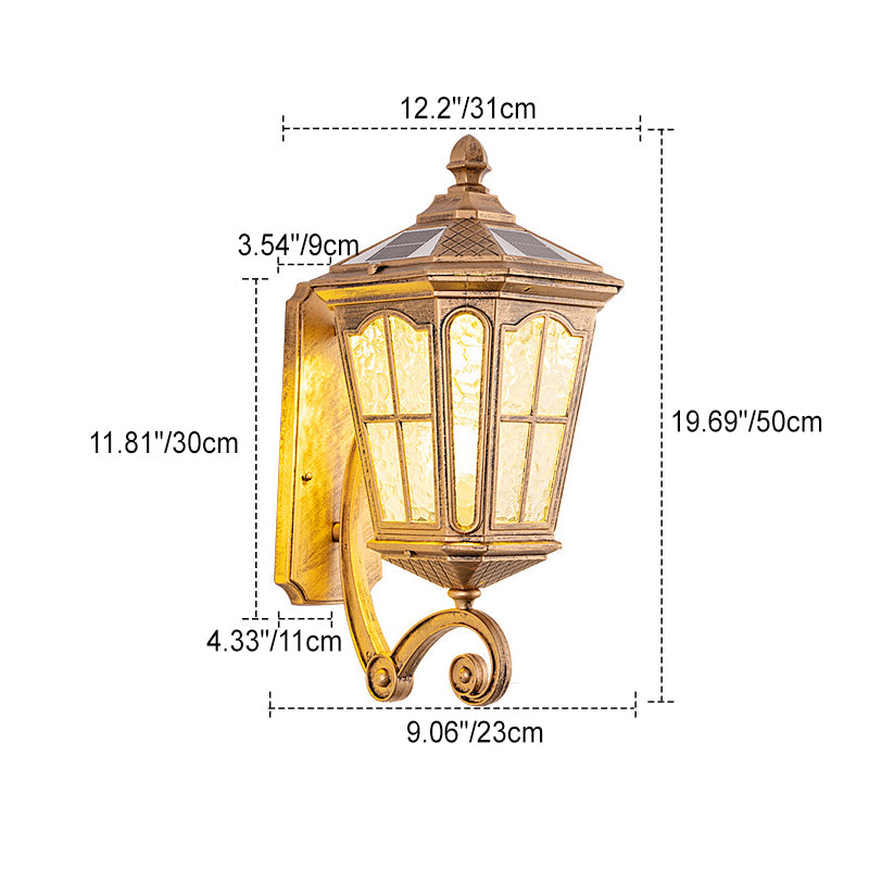 Lantern Aluminum Glass Patio Outdoor Light