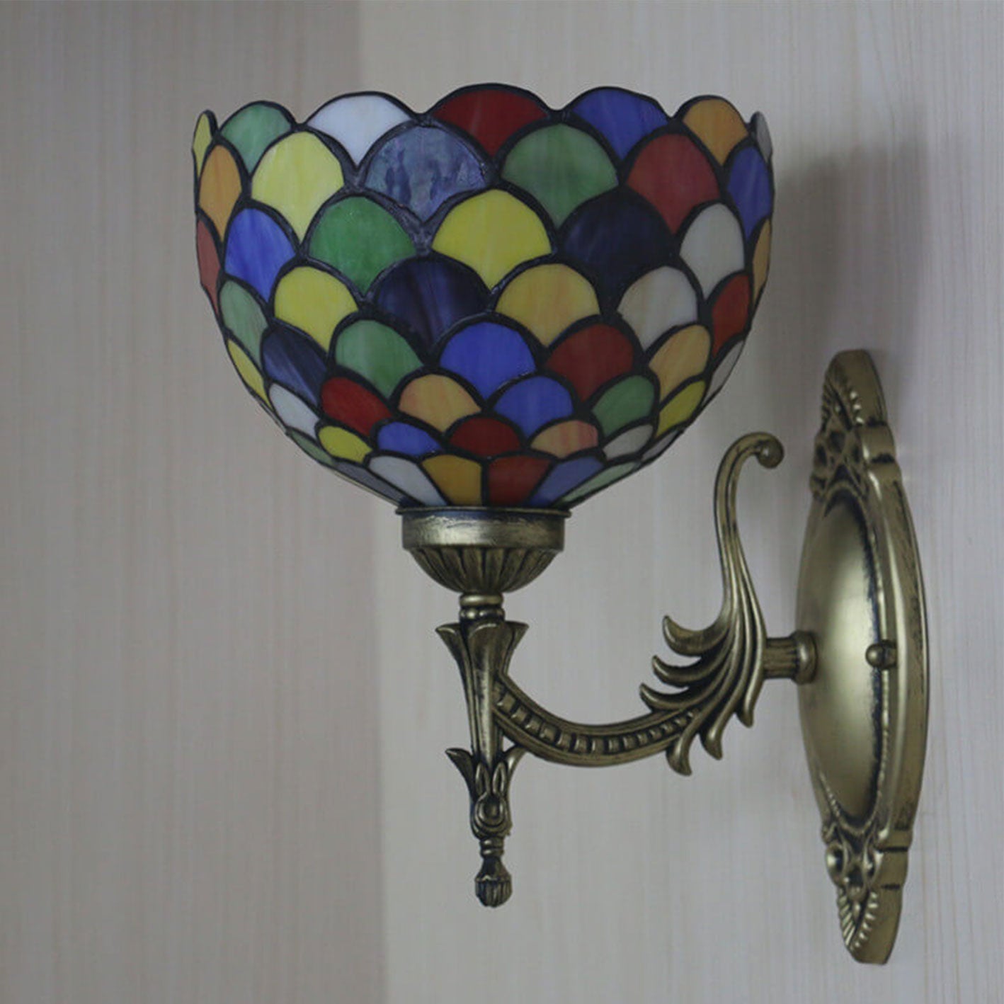 Stained Dot Glass Wall Lamp