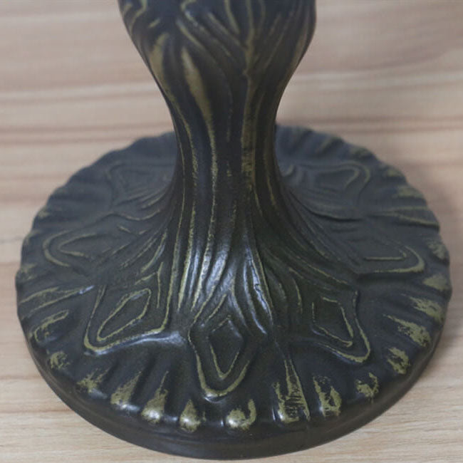 Flower Stained Glass Dome Table Lamp