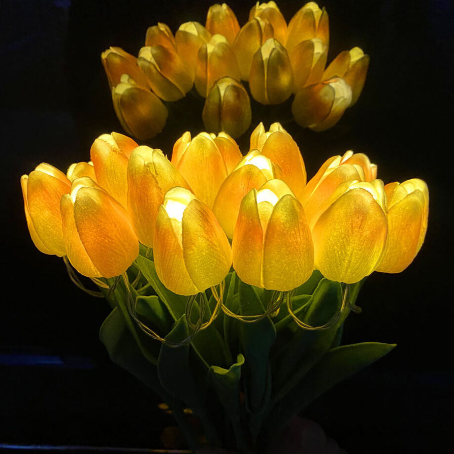 Tiffany-Style Tulip Flower Decoration Table Lamp