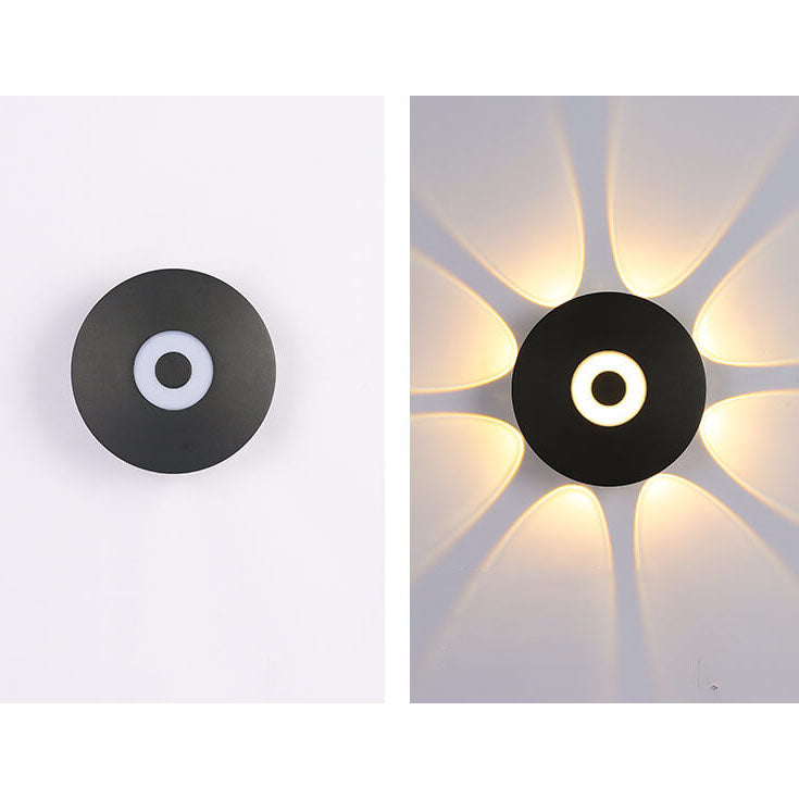 Black Round Aluminum Indoor Outdoor Light