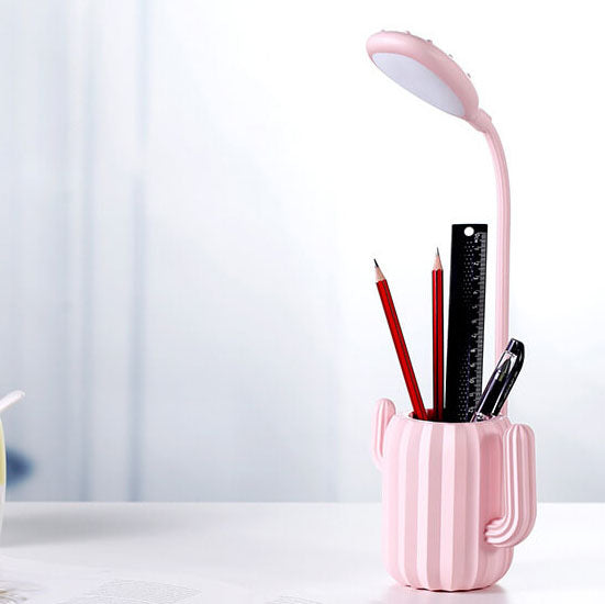 Children's Plastic Cactus Pencil Table Lamp