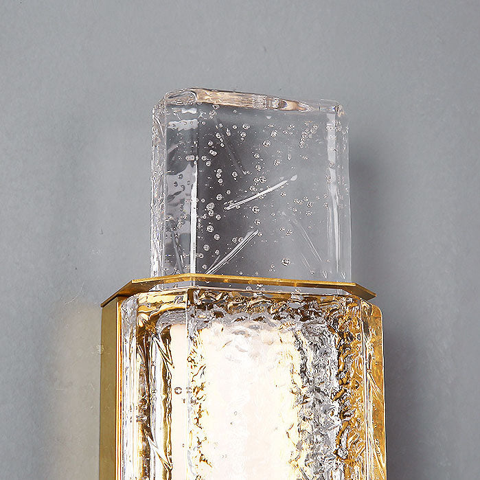 Water Grain Glass Column Wall Lamp