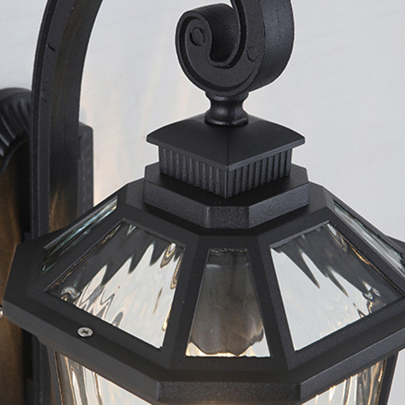 Aluminum Glass Octagon Cylinder Outdoor Light
