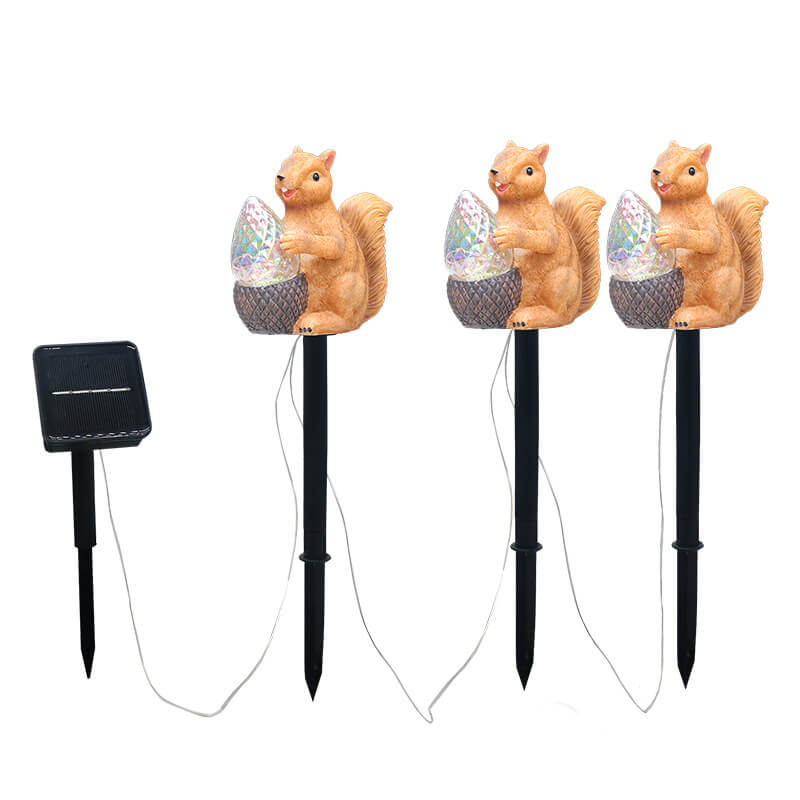 Resin Squirrel Solar Waterproof Outdoor Light
