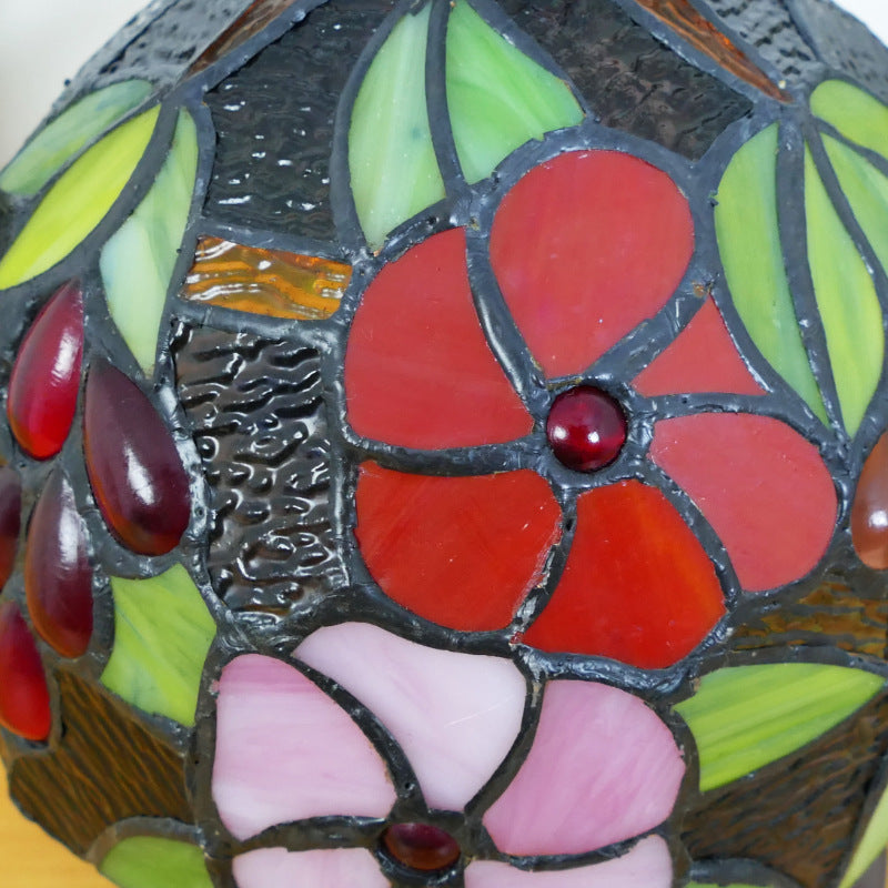 Style Heart Stained Glass Table Lamp
