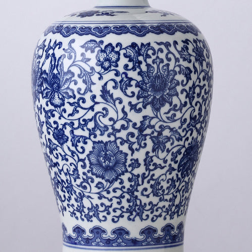 Ceramic Fabric Electroplated Antique Table Lamp
