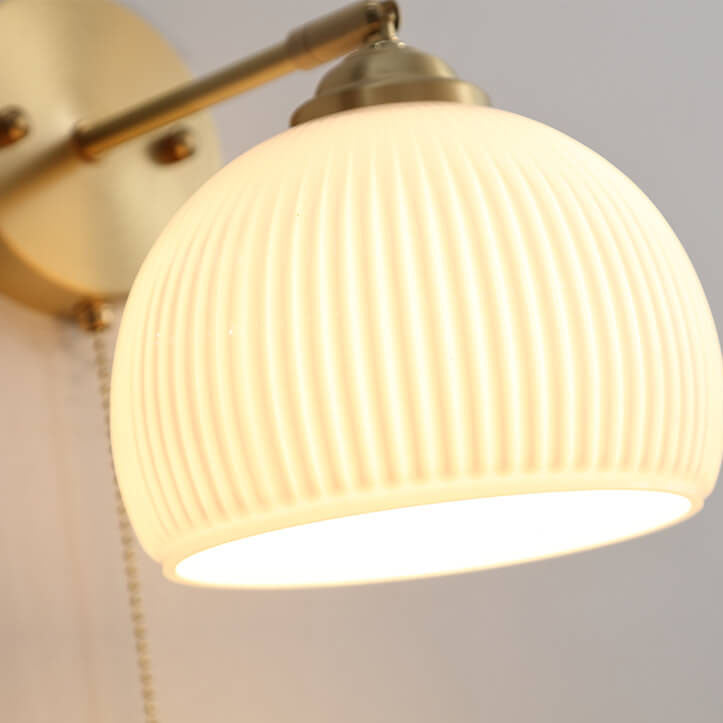 Striped Milk White Glass Wall Lamp