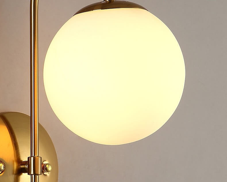 Iron Glass Globe Wall Lamp