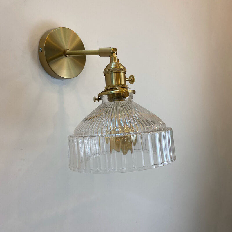 Dome Glass Brass Wall Lamp