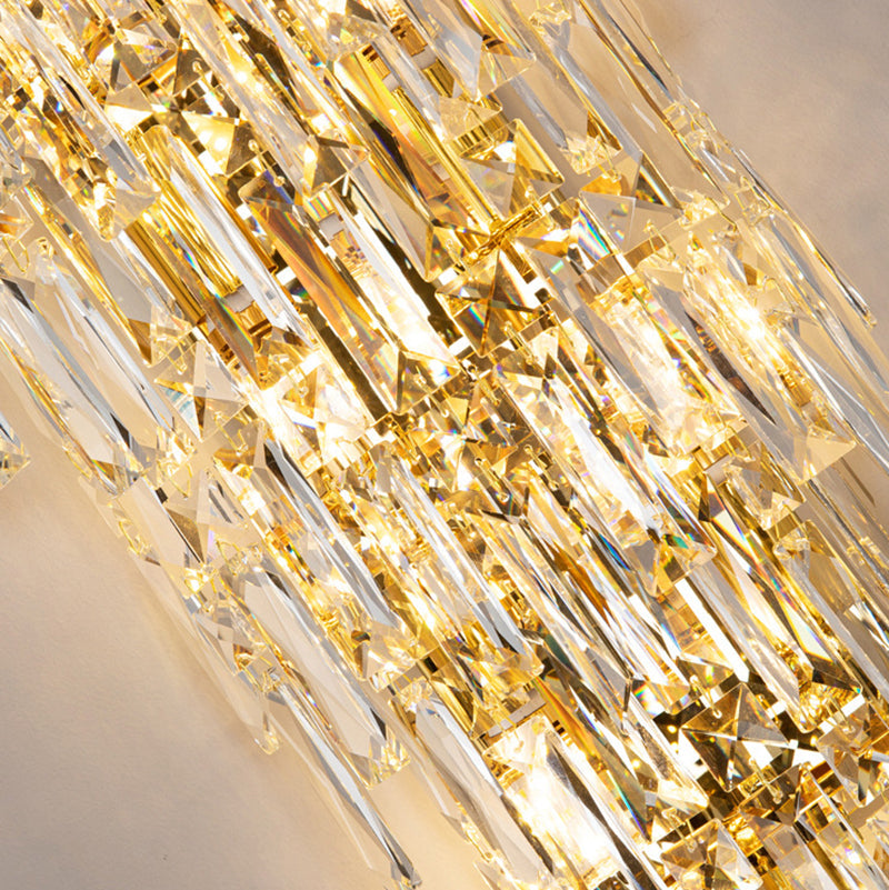 Crystal Tassel Half Living Wall Lamp