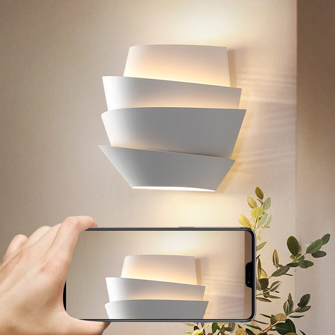 Layers Half Cylinder Iron 2-Light Wall Lamp