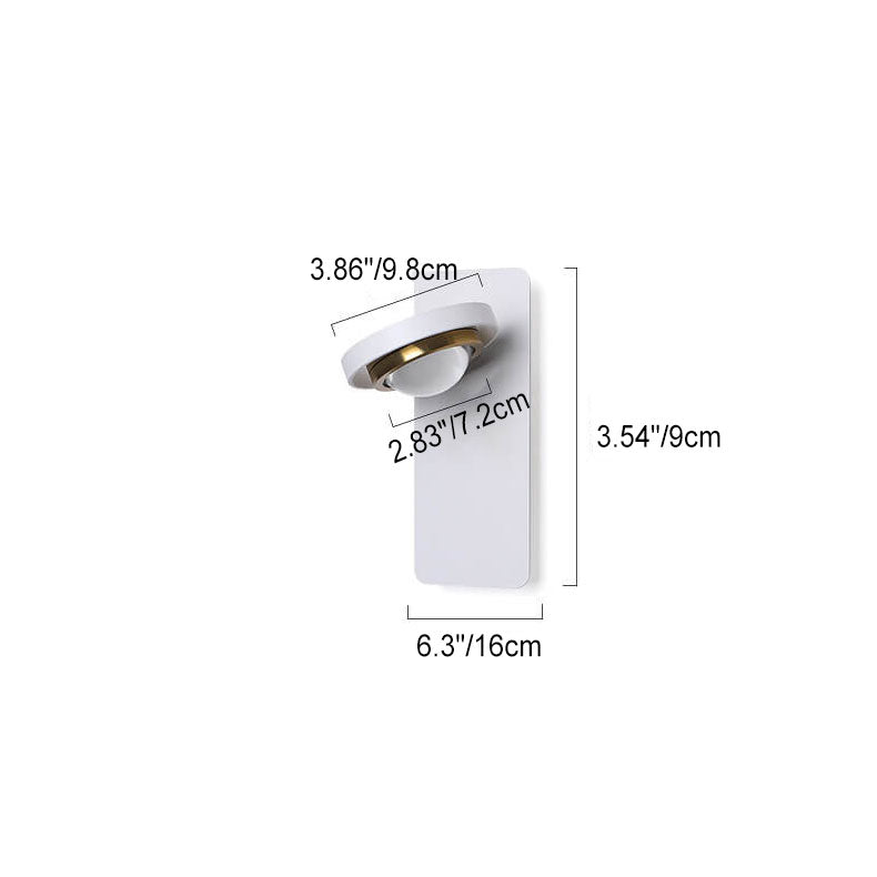 Aluminum Geometric Square Round Wall Lamp