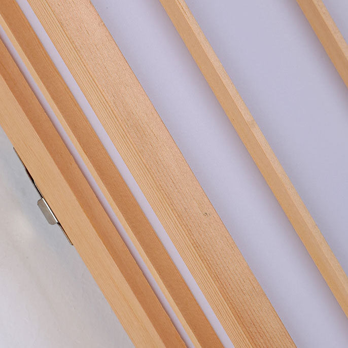 Rectangle Solid Wood Acrylic Wall Lamp