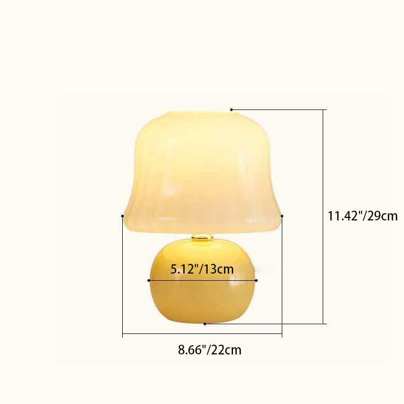 Mushroom Glass Study Table Lamp