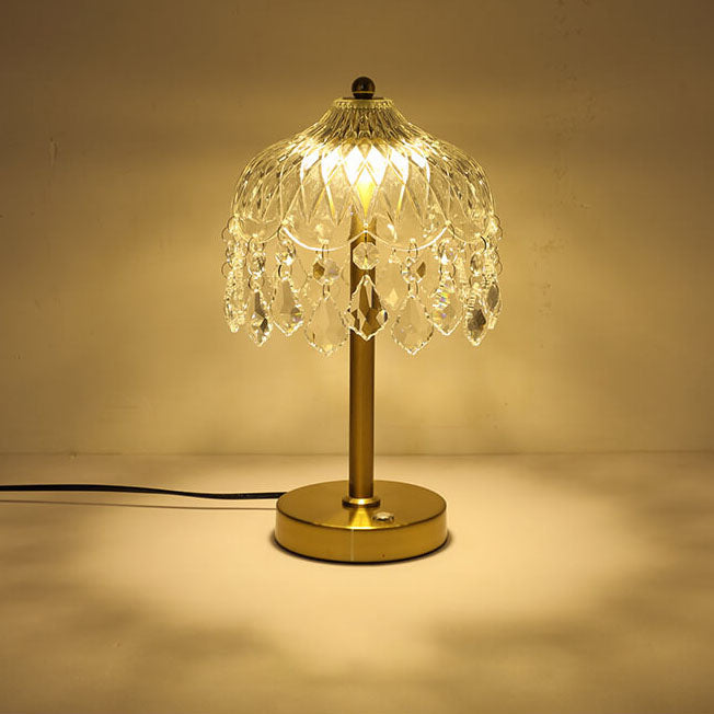 Crystal Glass Umbrella Table Lamp