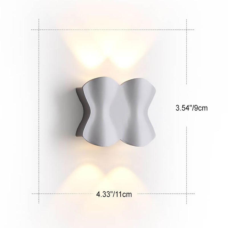 Rectangle Wave Aluminum Patio Outdoor Light