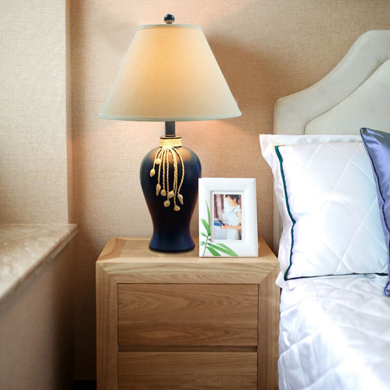 Mediterranean Fabric Resin Table Lamp