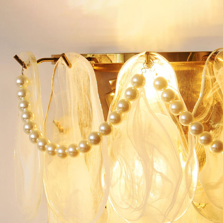 Glass Shell Pearl 2-Light Wall Lamp