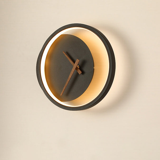 Clock Round Wall Lamp