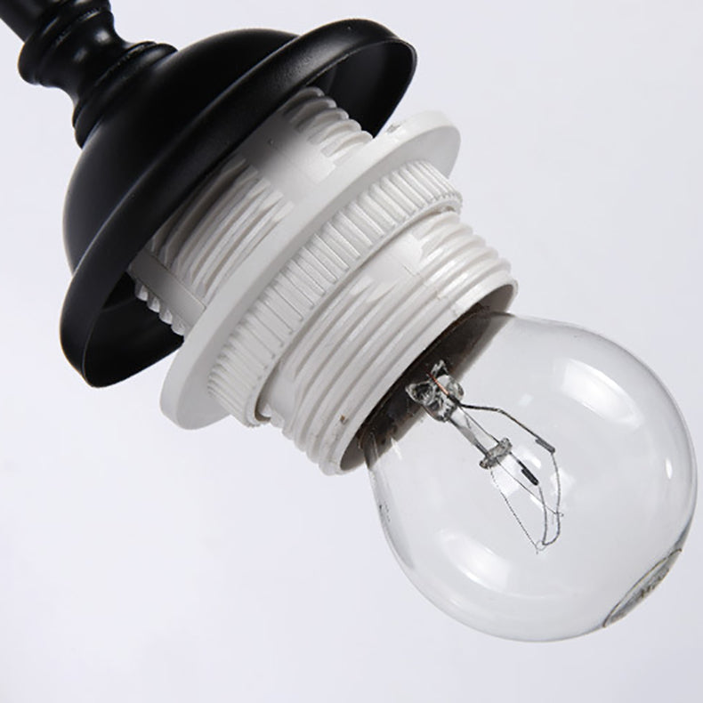 Floral Iron Glass Bedroom Wall Lamp