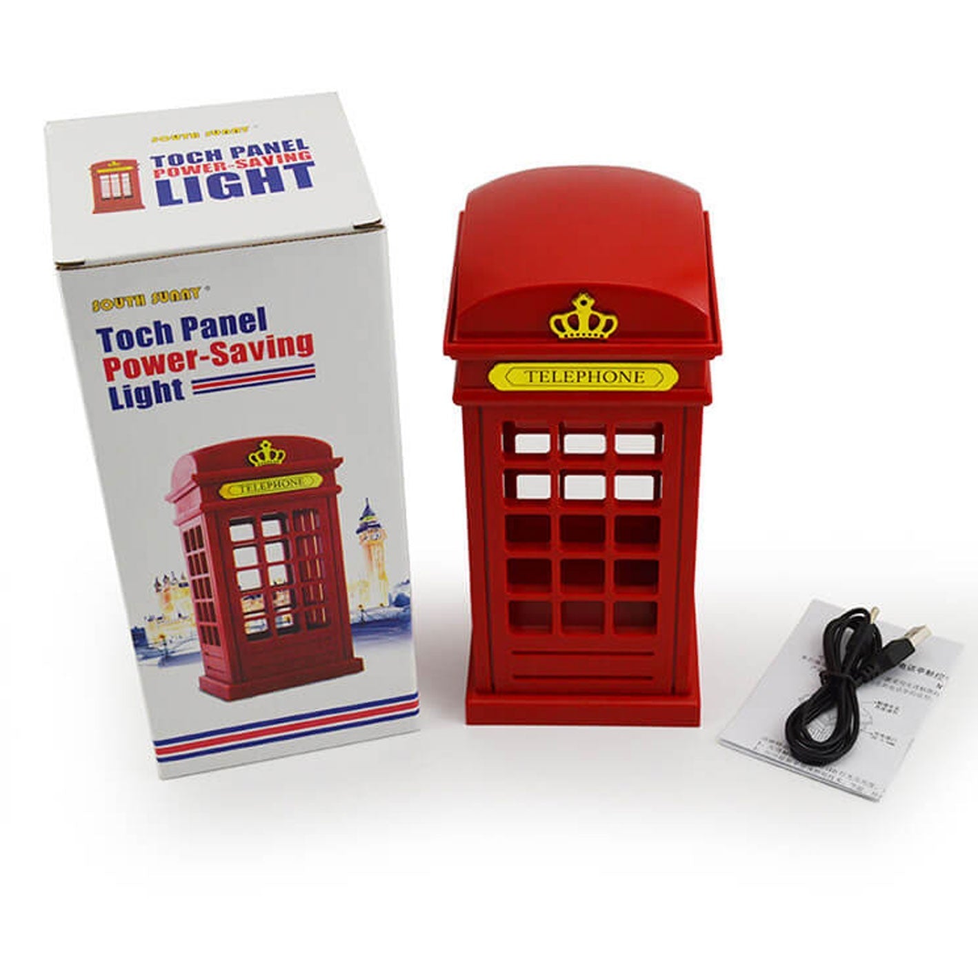 Touch British Phone Booth Table Lamp