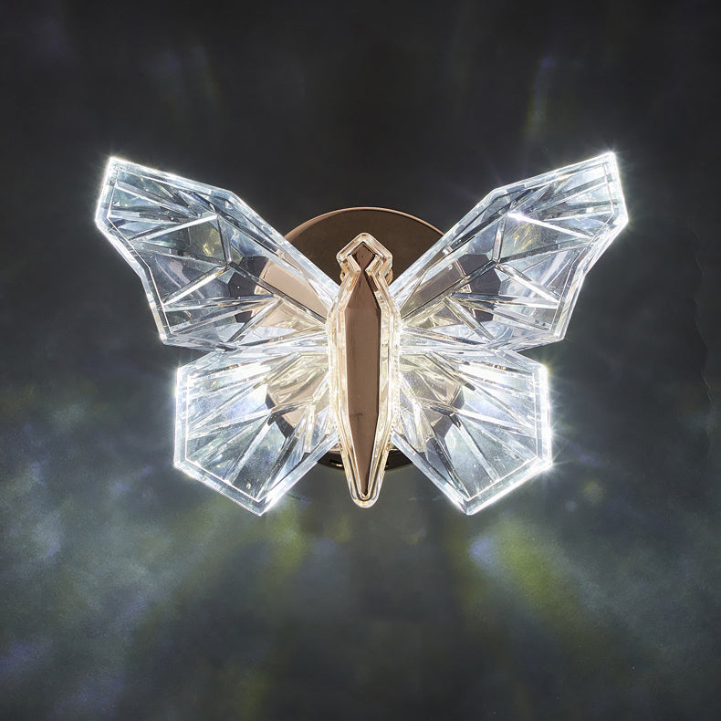 Butterfly Hardware Aluminum Acrylic Wall Lamp