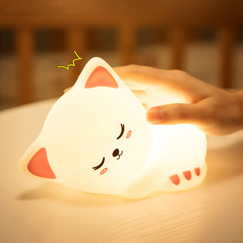 Cat Night Silicone Clapping Table Lamp