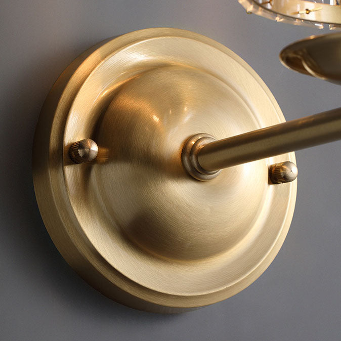 Crystal Copper Cylinder Wall Lamp