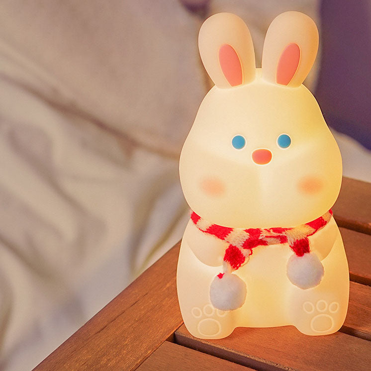 Cartoon Rabbit Silicone Pat Table Lamp