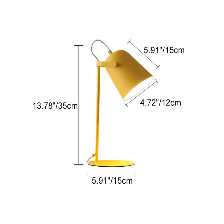 Macaron Color Iron Bucket Table Lamp